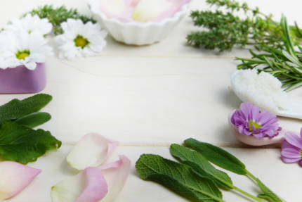 Colorful assortment of herbs