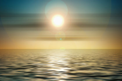 Colorful sunset over the ocean
